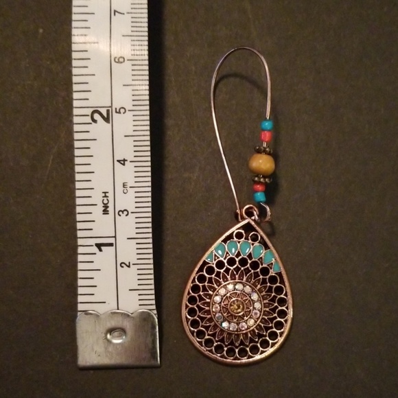 Copper Boho Earrings - Picture 3 of 3